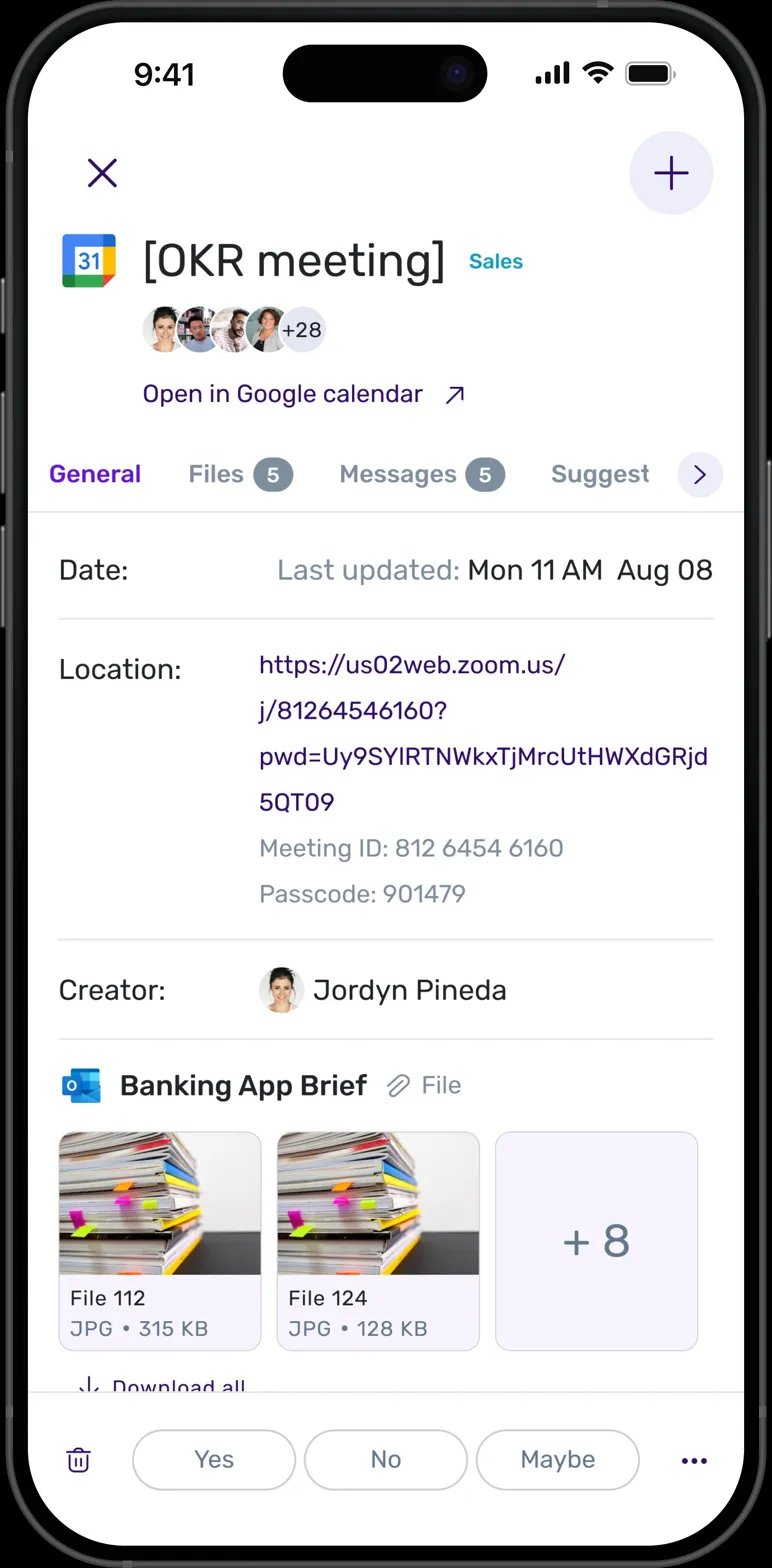 Loop — Meeting detail screen
